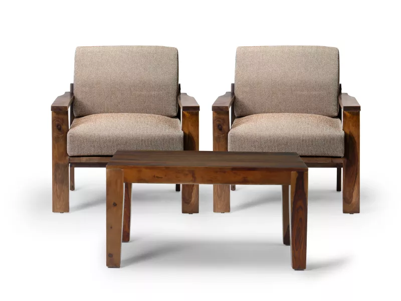  Set of 2 Athena Single Seater Sofas with Coffee Table